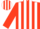 Silk - Scarlet, white stripes, scarlet sleeves, scarlet c