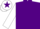 Silk - PURPLE, white sleeves, white cap, purple star