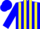 Silk - Blue and Yellow Stripes, Blue Sleeves, Yellow Diamond Se