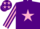 Silk - Purple, Pink star, striped sleeves, Purple cap, Pink stars