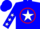 Silk - Blue, White Star, Red Circle, White Stars on Sleeves