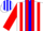 Silk - WHITE, Blue Panel, Red Stripes on Sleeves
