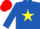 Silk - ROYAL BLUE, yellow star, red cap