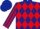 Silk - dark blue, red diamonds and striped sleeves