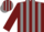 Silk - Burgundy, grey stripes, burgundy sleeves, b