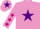 Silk - Mauve, Purple star, Violet stars on sleeves, Mauve cap, Purple star