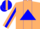 Silk - Beige and Blue Triangle Panel, Beige and Blue Qua