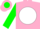 Silk - Pink, Green 'DMH' on White disc, Green Bands on Sleeves