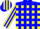 Silk - Blue and Yellow Blocks, Blue Stripes on Yellow Sleeve