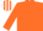 Silk - Orange, White 'L', Orange sleeves, striped cap