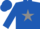 Silk - Royal blue, grey star