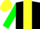 Silk - Black, yellow sun, yellow stripe on green sleeves, yellow cap