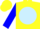 Silk - Yellow, Light Blue disc, Yellow 'R', Blue Sleeves, Yellow Chevron