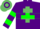 Silk - Purple, Jade Green Cross of Lorraine, Green Hoop