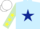 Silk - LIGHT BLUE, dark blue star, light green sleeves, yellow stars, white cap