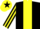 Silk - BLACK, yellow panel, striped sleeves, yellow cap, black star