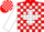 Silk - Red, White Swiss Cross, White Blocks on Sleeves an