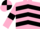 Silk - Pink, Black chevrons and armlets, quartered cap