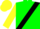 Silk - Green, Black Cross Sash, Black Band on Yellow Sleeves, Yellow Cap
