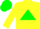 Silk - Yellow, Green triangle and cap
