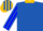 Silk - Royal Blue, Gold Cicle and 'GF', Gold Collar, White Sleeves, Blue Stripes