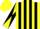 Silk - Yellow and Black stripes, diabolo on sleeves, Yellow cap