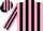 Silk - Pink and black stripes