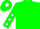 Silk - Green green sleeves white stars green cap white star