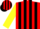 Silk - Red and Black stripes, Yellow sleeves