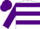 Silk - White, Two Purple Hoops, Purple Sleeves and Cap