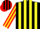 Silk - Black, Red and Yellow Emblem, Yellow Stripes on Red