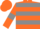 Silk - Orange and Grey hoops, Orange sleeves, Grey armlets, Orange cap
