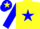 Silk - Yellow, Blue star and sleeves, Blue cap, Yellow star