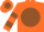 Silk - Orange, Orange 'SRF' on Brown disc, Brown Bars on sleeves