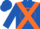 Silk - Royal Blue, Orange cross belts, Orange Circle on S