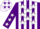 Silk - Purple, white stripes, white stars on purple s