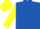 Silk - Royal blue, yellow Horseshoe, yellow sleeves, royal blue and yellow cap