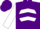 Silk - Purple, Purple 'CAIDRE' on White disc, Purple Chevrons on White Sle