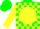 Silk - Green, Yellow disc, Green 'D', Yellow Blocks on Sleeves, Green Cap