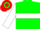 Silk - Green, Red Hoop, White Hoop on Sleeves, Green and Red