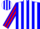 Silk - Blue with White Stripes, White Sleeves with Red Stripes