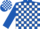 Silk - Royal Blue and White Blocks, Royal Blue Sleeve