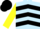 Silk - Light Blue, Black Chevrons, Yellow Sleeves, Black Cap