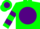 Silk - Green, Green 'DB' on Purple disc, Purple Bars on sleeves