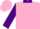 Silk - PINK, purple collar, purple circles on slvs