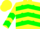 Silk - Yellow, Green spots, Green Chevrons