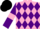 Silk - Pink and Purple diamonds, Purple sleeves, Pink armlets, Black cap