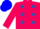Silk - HOT PINK, royal blue spots, pink and blue cap