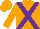 Silk - Orange, purple cross belts