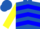 Silk - Royal Blue, Yellow 'ABC', Blue Chevrons on Yellow sleeves